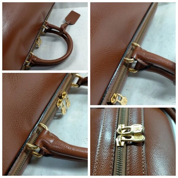 CELINE Boston Bag Brown Leather 326-052925 - Picture 7 of 13